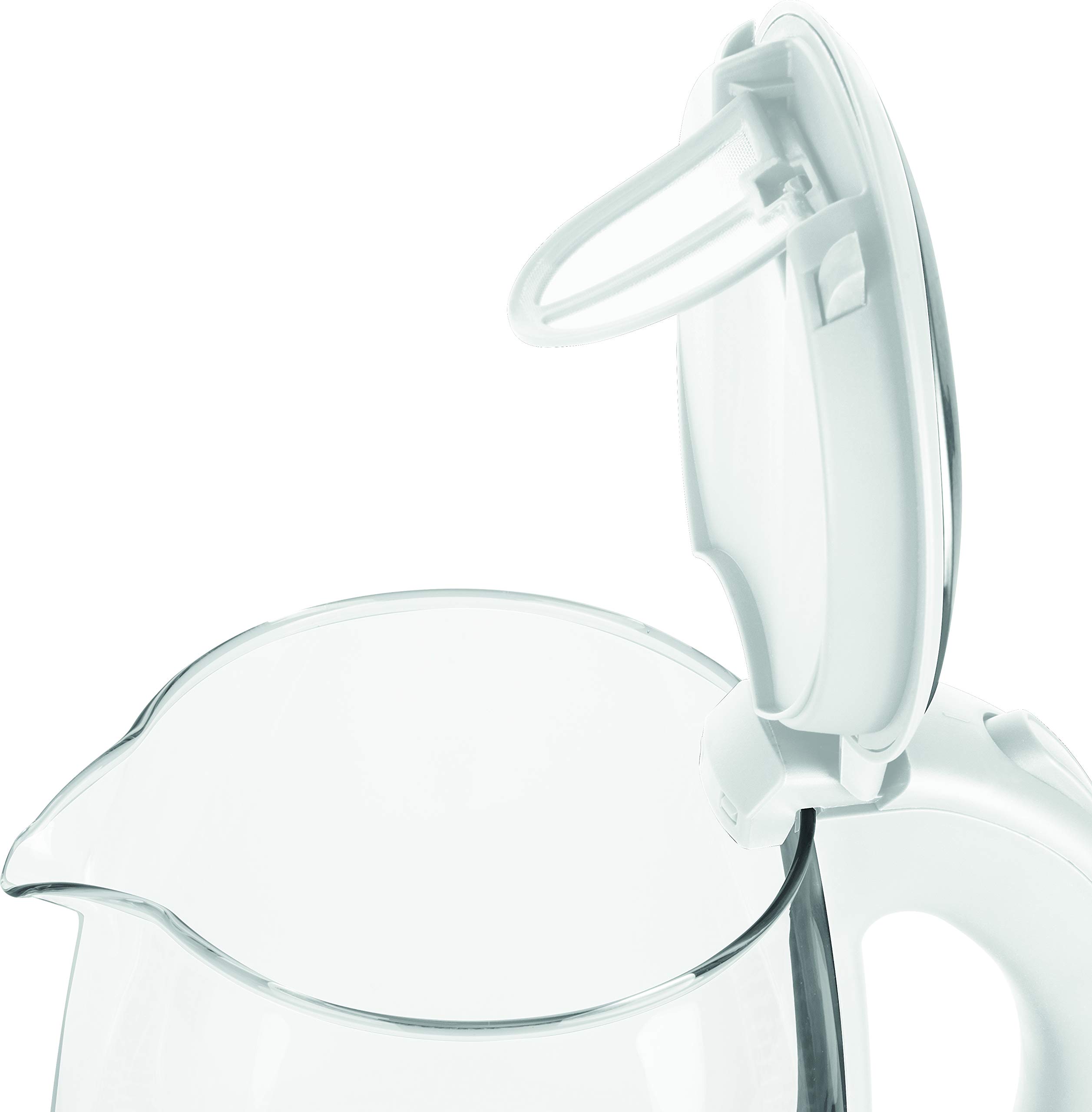 ECG RK 2020 Bouilloire électrique en verre, 2.0 litres, Blanc