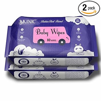 Skinic Herbal Baby Wipes | Alcohol Free | Paraben Free | Pack of 2