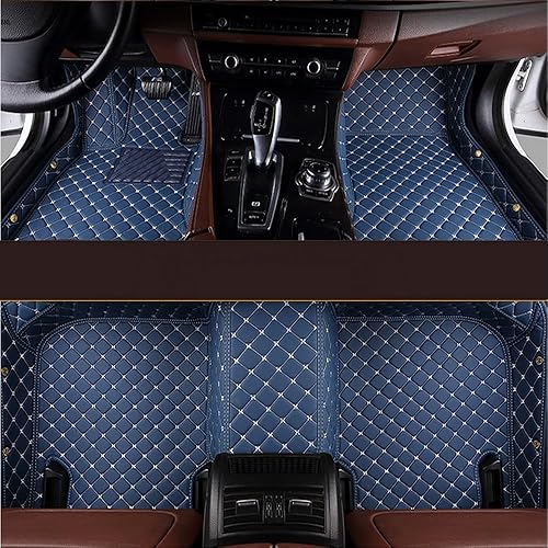 Alfombrillas de cuero de ajuste personalizado para automóvil, para todo tipo de clima, antideslizantes, lavables, revestimientos específicos para