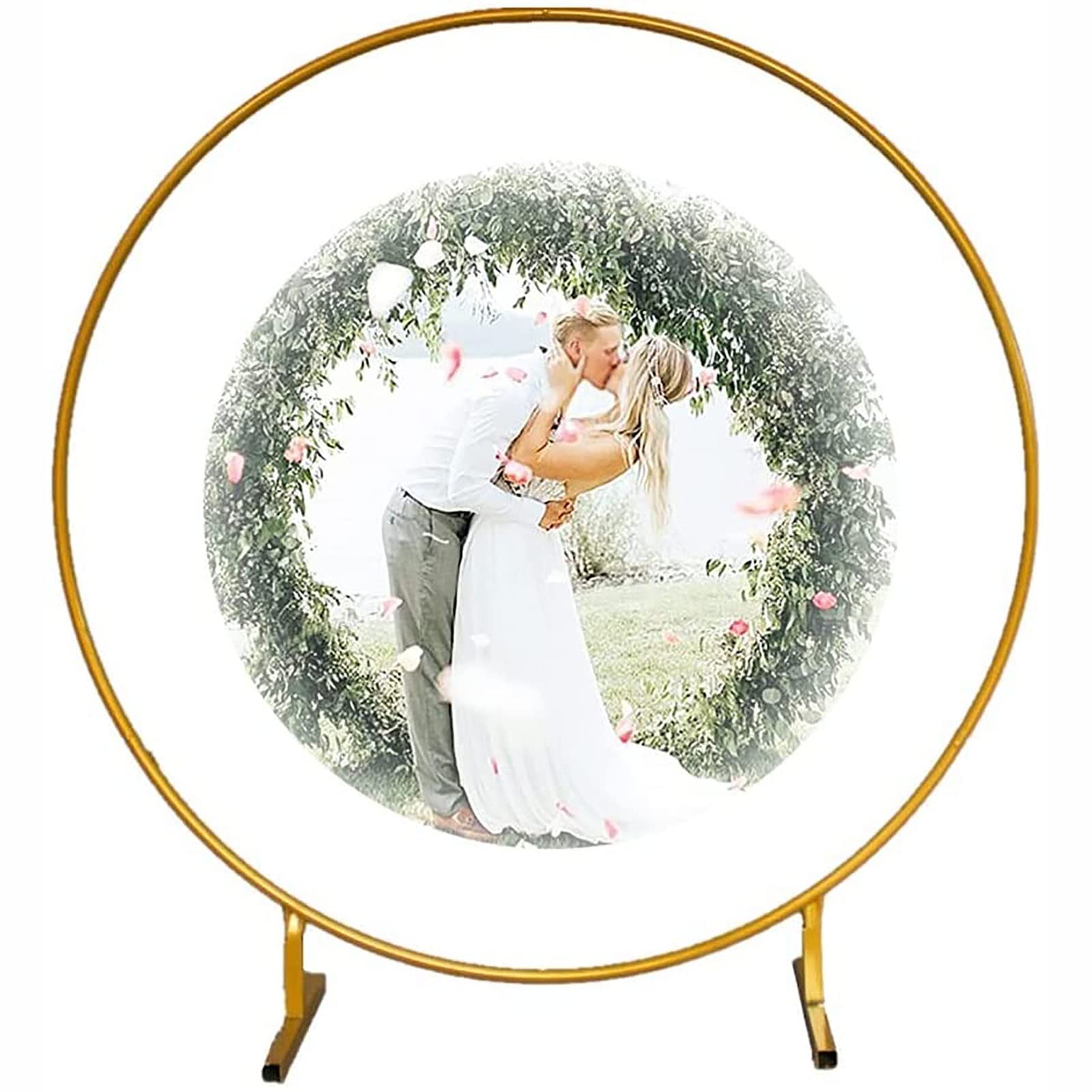 2 Meter Ronde Metalen Ballonboog – Goudkleurig, Voor Bruiloft, Verjaardag En Feestdecoratie, 6,5 Ft