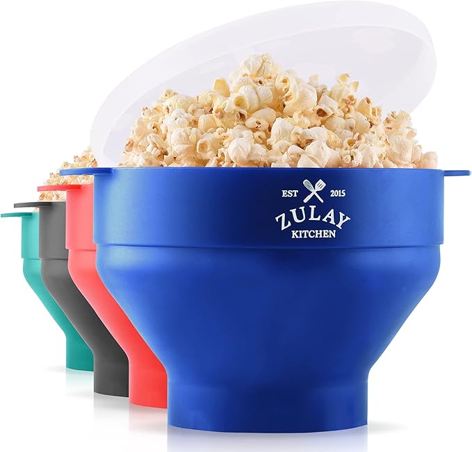 Zulay Kitchen Large Microwave Popcorn Maker BPA Free