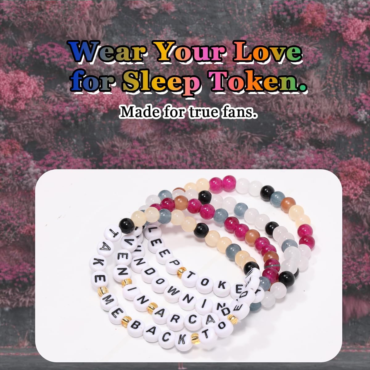 AICase for Sleep Token Merch Friendship Bracelets Set, Take Me Back To Eden