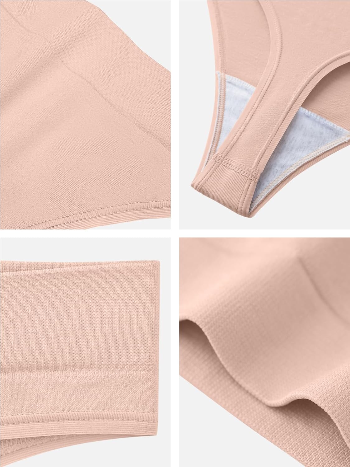 REORIA High Waisted Thongs for Women Breathable Seamless Thong Panties Sexy No Show Underwear 5 Pack - Image 5