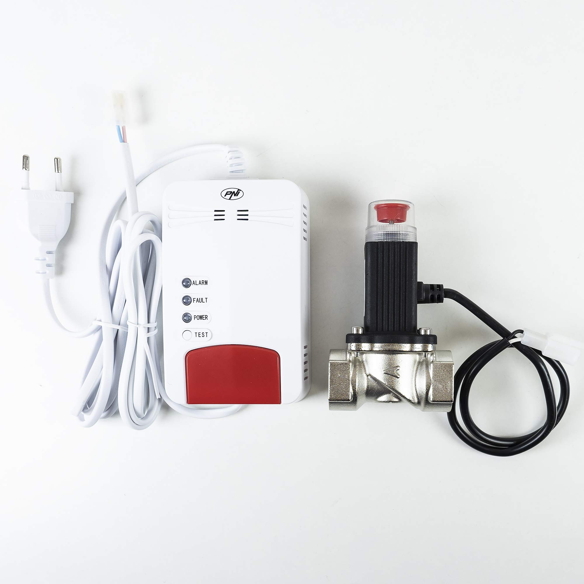 PNI Safe House Dual 250LR - Kit con 2 sensori e valvola magnetica da 3/4"