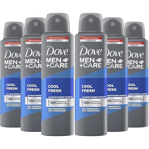 Men + Care Cool Fresh Spray Deodorant & Anti-Perspirant 150ml / 5.07 Oz International Version (Set of 6)