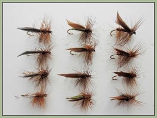 Sedge Trockenfliegen Forelle Gr.10, 12 Stück