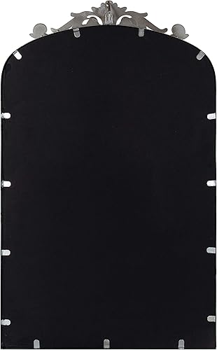 Miniatura 4 de Kate and Laurel - Espejo de pared ornamentado Arendahl, 19 x 31 pulgadas, plateado antiguo, espejo tradicional y decorativo con detalles de