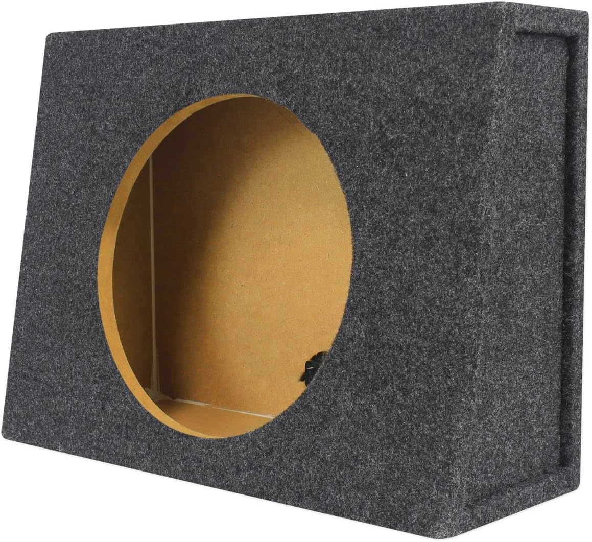 Rockville RSST12 0.9 cu.ft. Sealed 12" Car/Truck Subwoofer Enclosure, Shallow Mount, 5/8" USA MDF, Made in USA, Compact Design for Tight Spaces