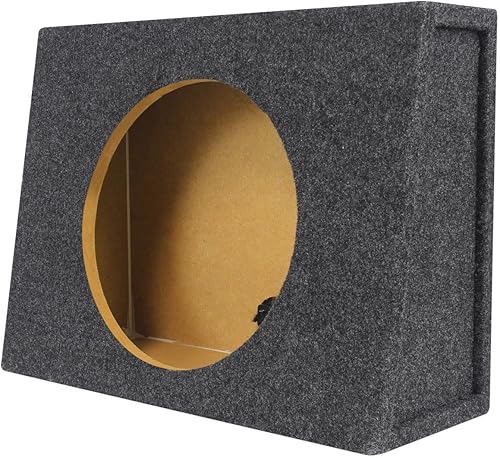 Rockville RSST12 0.9 pies cúbicos sellada 12" recinto subwoofer cochecamión, montaje poco profundo, 58" EE.UU. MDF, fabricado en EE.UU., diseño