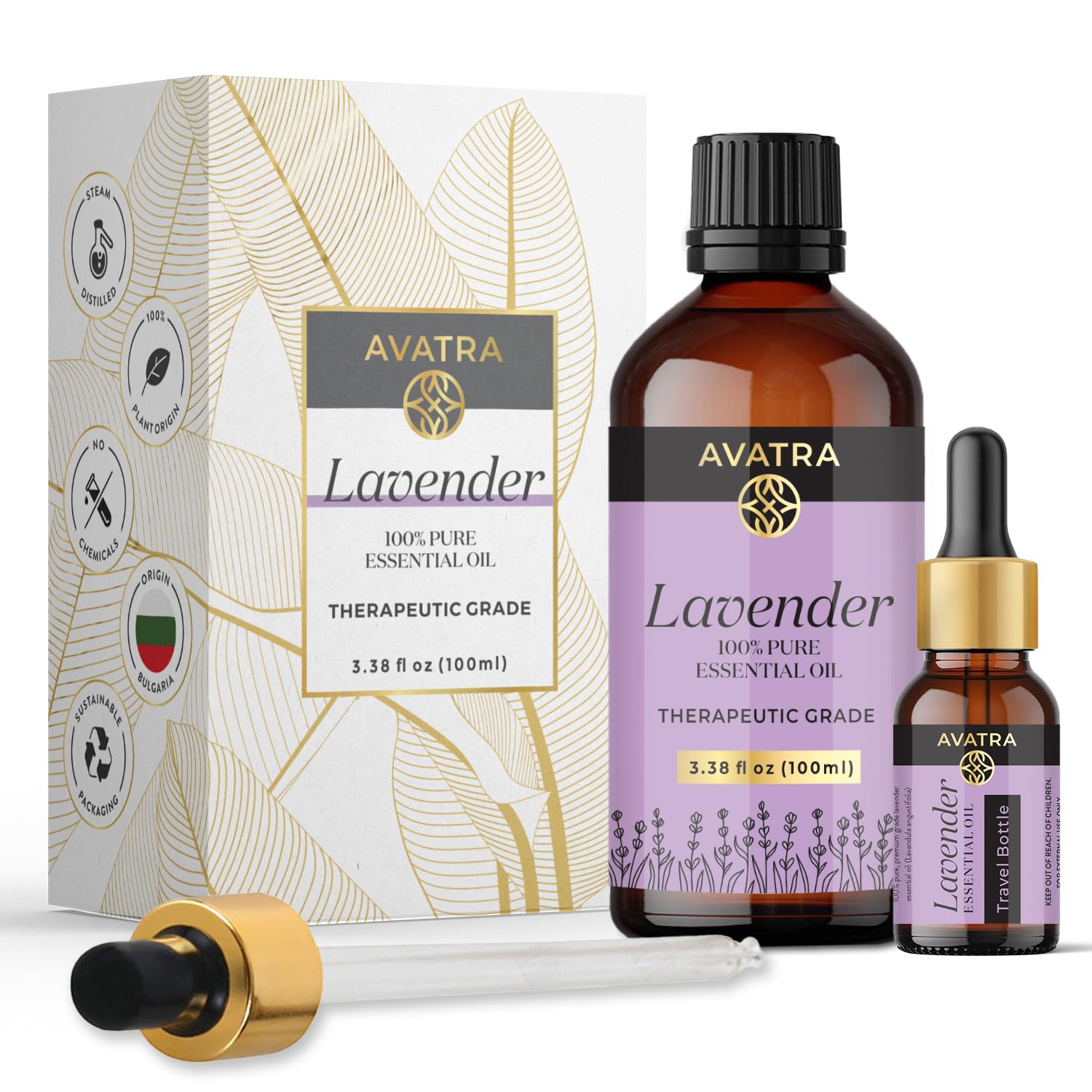 Amazon.com: Avatra Essential Oil with Glass Dropper and Travel