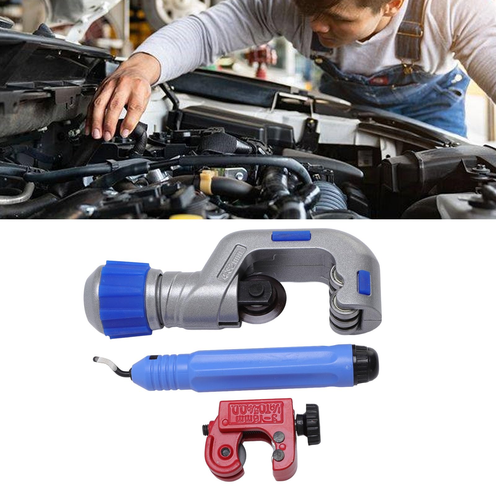 Zestaw obcinaków do rur Precyzyjne cięcie metalu o wysokiej wytrzymałości Obcinak do rur o średnicach od 3/16 cali do 2 cali do hydraulicznych układów hamulcowych i układów