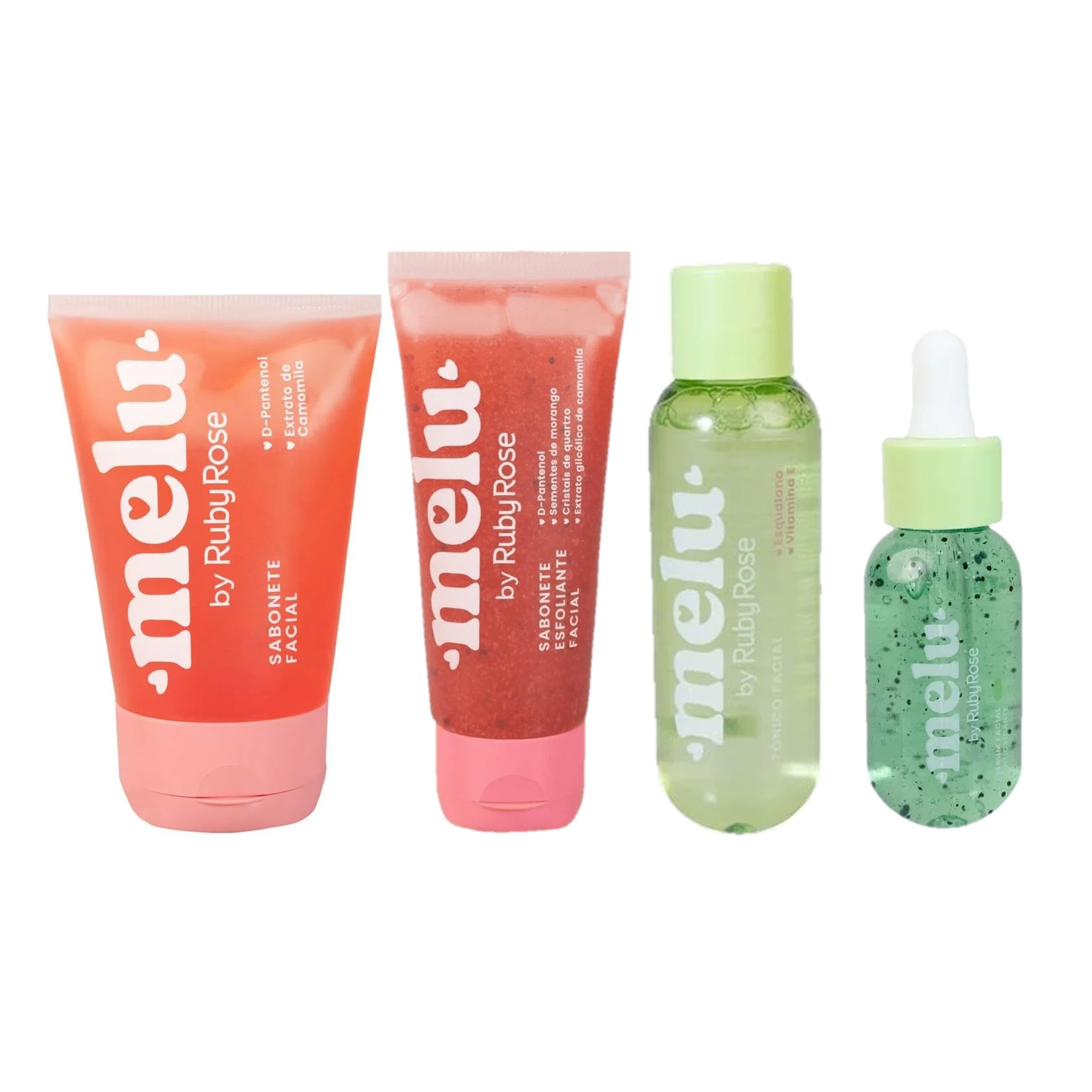 Kit Melu by Ruby Rose Skincare Cuidado Facial Sabonete Tônico