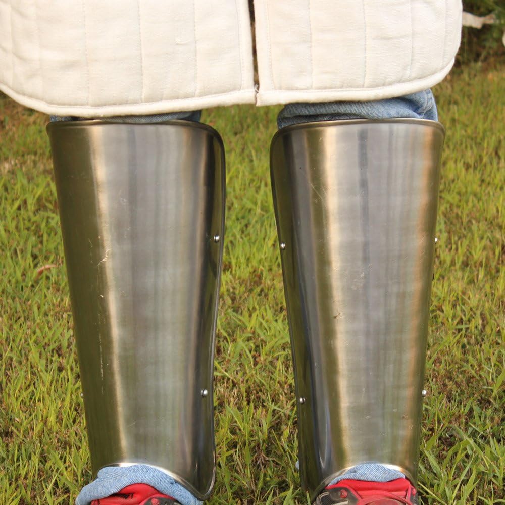 Armory Replicas Medieval Renaissance Austere Melee Knights Demi-Greaves Armor