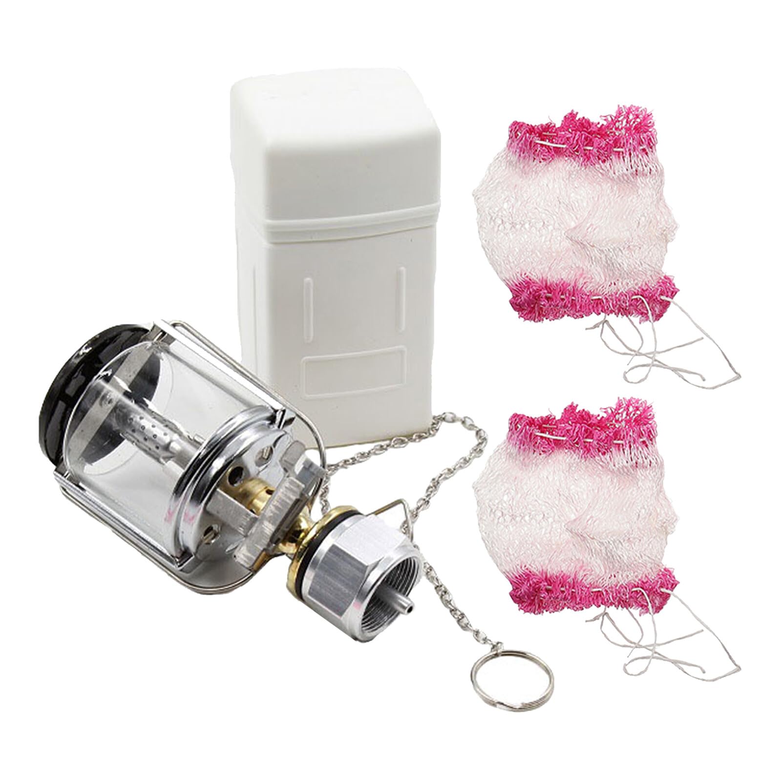 ibasenice Tragbare Gaslaterne für Outdoor Camping mit Beleuchtung Kompatibel mit Flachgas Tank und Schraubanschluss Notlampe