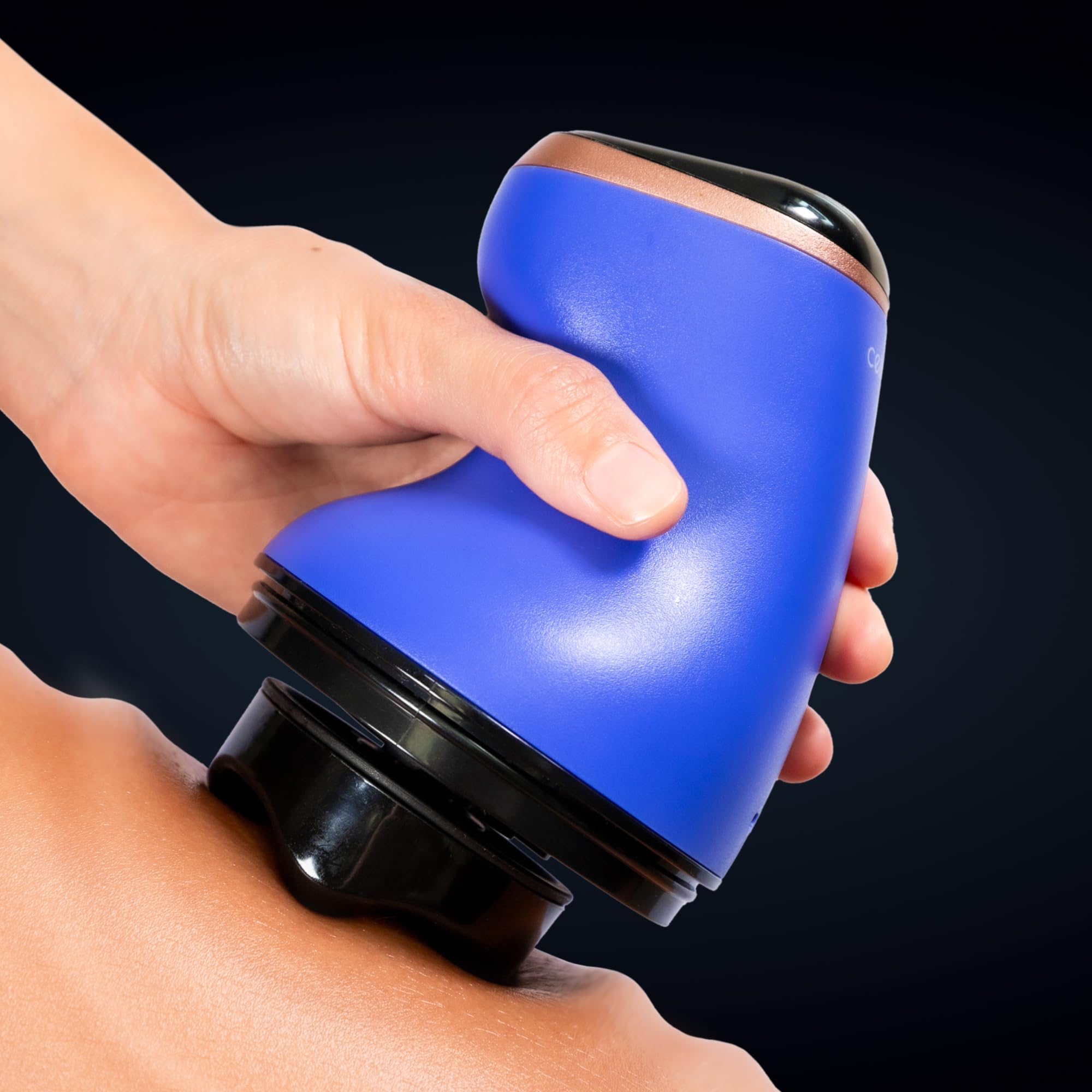Appareil Minceur Intelligent Sans Fil Cellublue - L'original - Massage puissant amincissant électrique 2900 rotations/min, Double tête de massage - Écran tactile, rechargeable USB-C - Portable