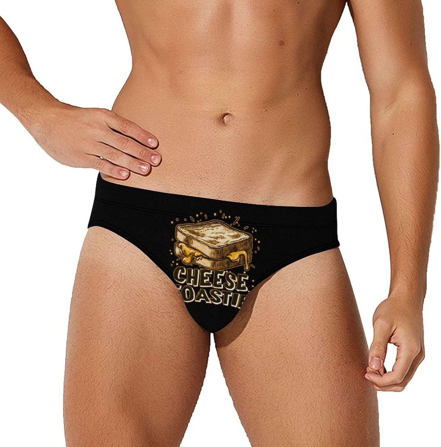 Cheese Toastie Men's Swimwear Bikini Swimming Briefs Stretchy Swimsuits Board Surf Shorts Trunks