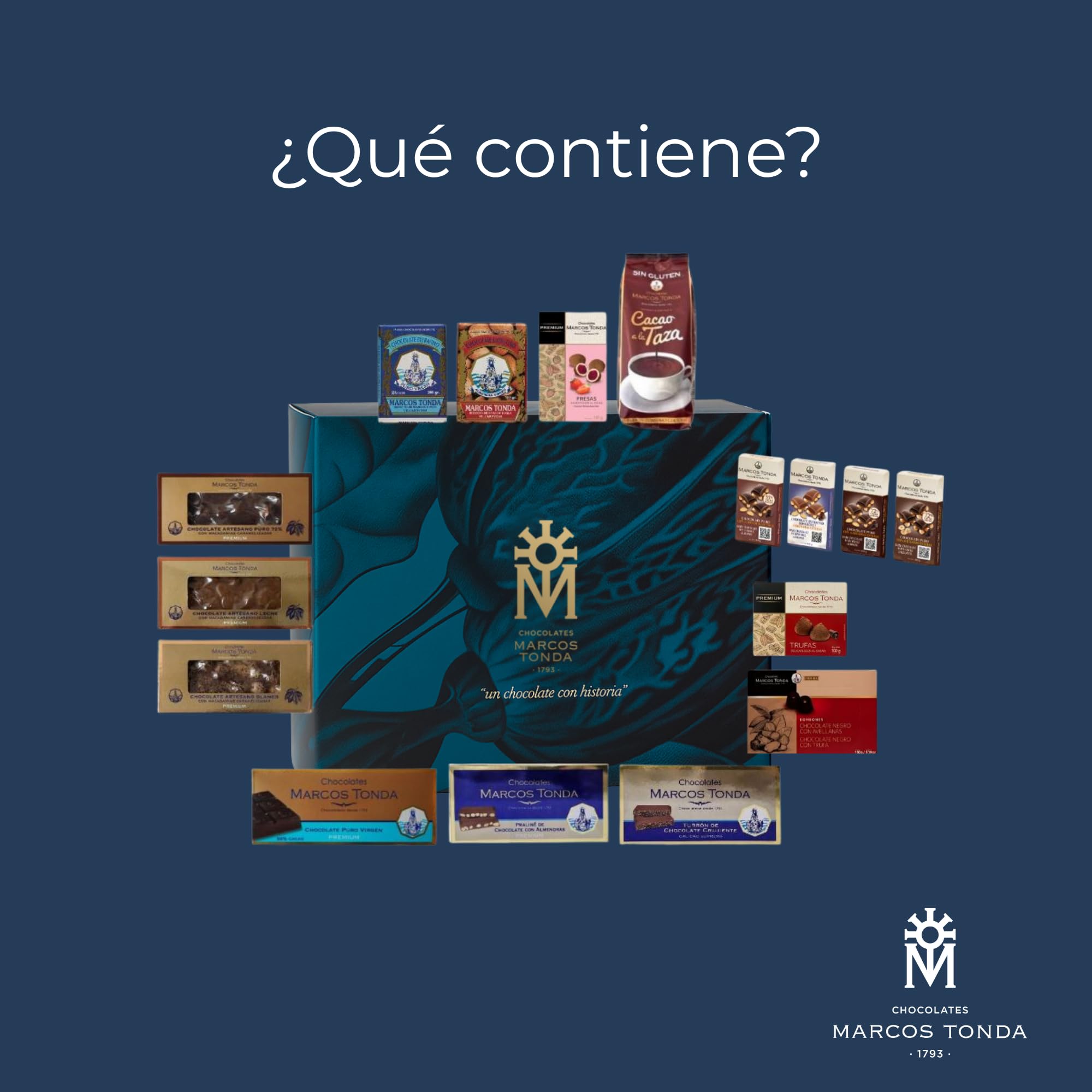 Chocolates Marcos Tonda - Lote Selectum | Chocolates Originales Para Regalar | Caja Para Regalar | Desde 1793 | Bombones | Turrón | Surtido Delicatessen | Cesta Navidad