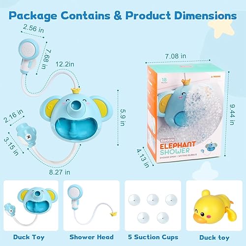 Miniatura 6 de Juguetes de baño, fabricante de burbujas de baño cantante para bebé pequeño, fabricante automático de burbujas para bañera, juguete de baño de