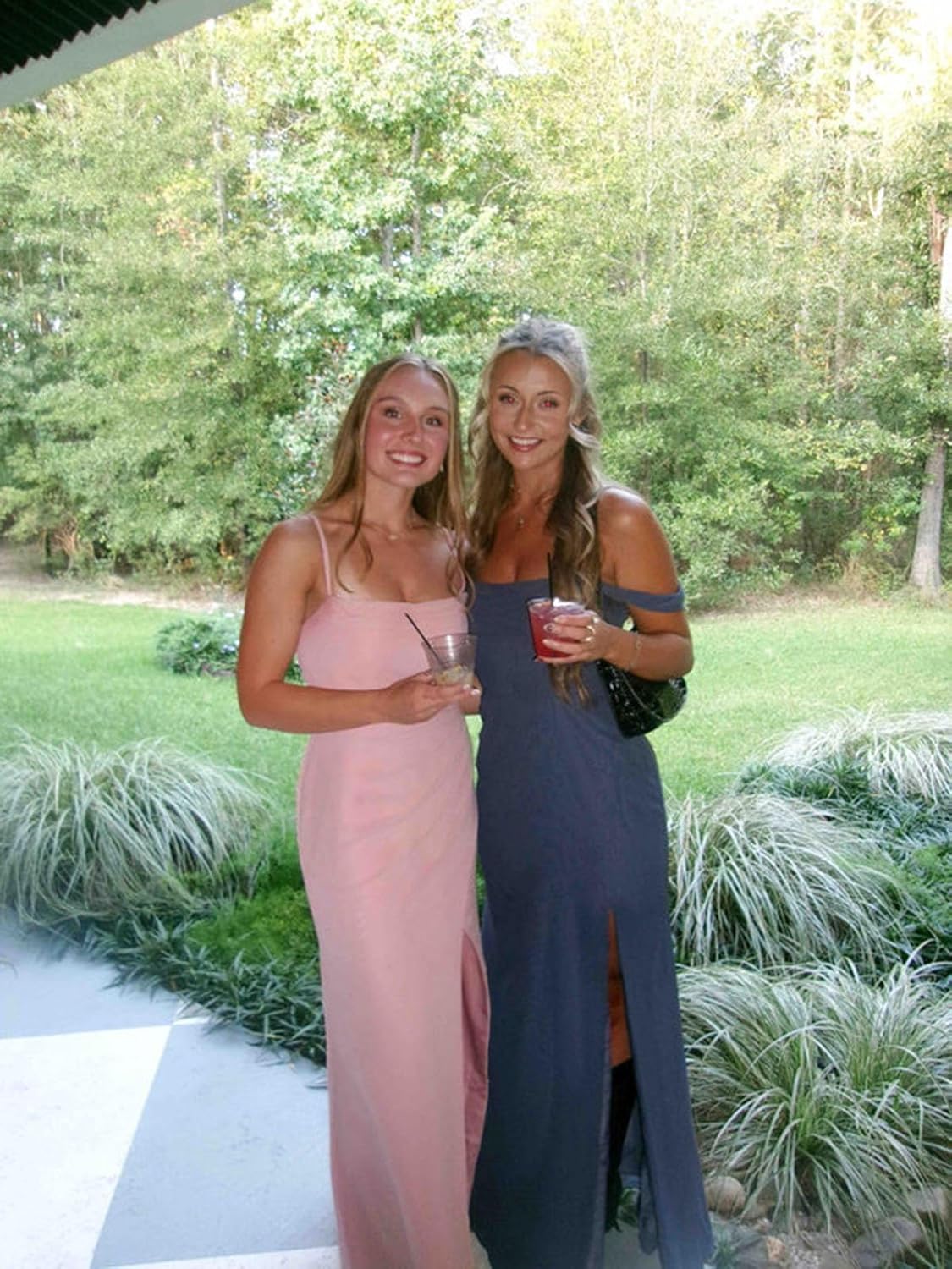 Off Shoulder Bridesmaid Dresses for Women 2026 Chiffon Mermaid Pleated Formal Evening Party Gowns with Slit - Image 6