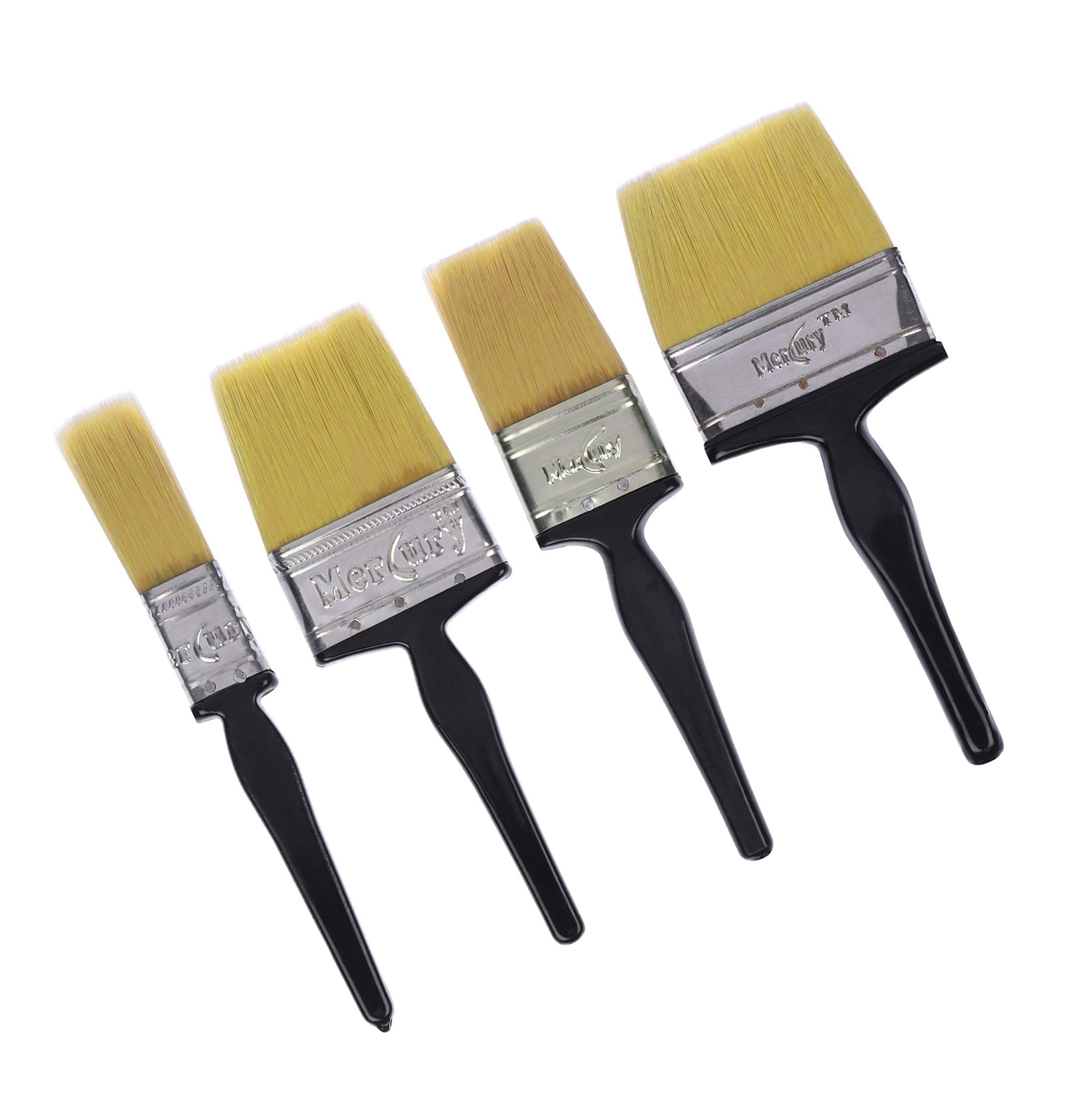 Flat Paint Brush for All General Purpose and Application (1-4 Inch) -Set of 4(Nylon)