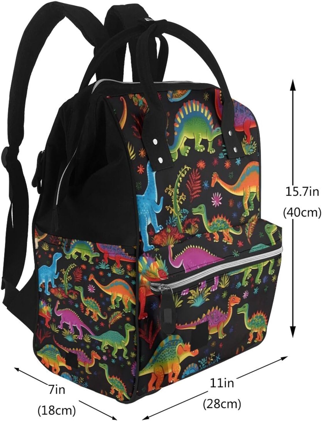 Cartoon Dinosaur Diaper Bag Large Capacity Travel Backpack image 2