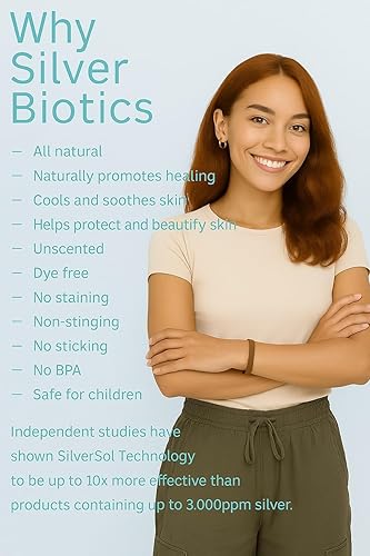 Miniatura 8 de Silver Biotics - Gel curativo de heridas de plata 24 PPM, capa de protección para cortes, irritaciones y quemaduras, 1.5 onzas