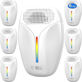 Upgraded Ultrasonic Repeller & Insect Indoor Repeller,Ultrasonic and Repellent for Roach,Rodent,Mouse,Bugs,Mosquito,Mice,Spider,Ant,3 Mode Switching,6 Packs