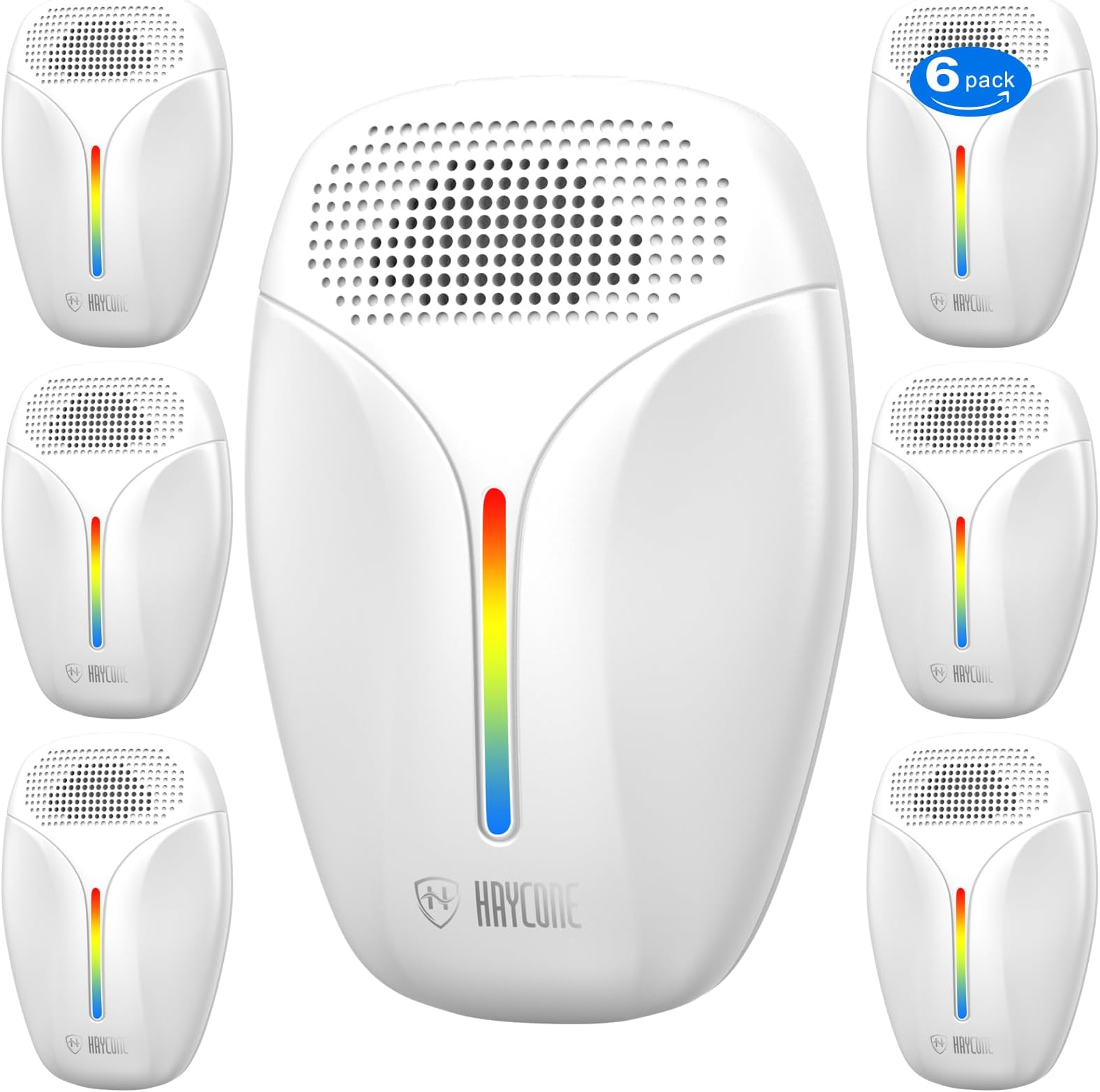 Upgraded Ultrasonic Repeller & Insect Indoor Repeller,Ultrasonic and Repellent for Roach,Rodent,Mouse,Bugs,Mosquito,Mice,Spider,Ant,3 Mode Switching,6 Packs