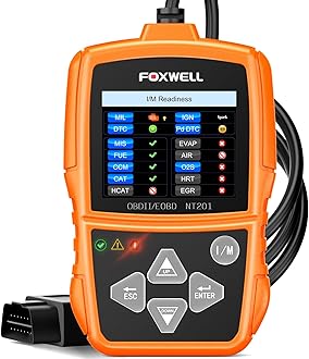 OBD II Auto Code Scanner Automotive Diagnostic Scan Tool Check Car Engine Light Fault Codes Readers OBDII OBD2 Diagnostics Scanners Foxwell NT201 Orange
