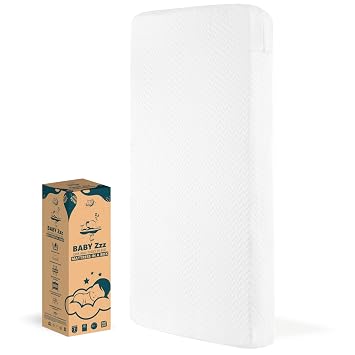 Dream On Me Baby Zzz 5 Full-Size Crib & Toddler Bed Mattress in a Box GREENGUARD Gold & BSA Certified, Breathable, Water-Resistant, Machine Washable Cover, 52" L x 28" W x 5" H