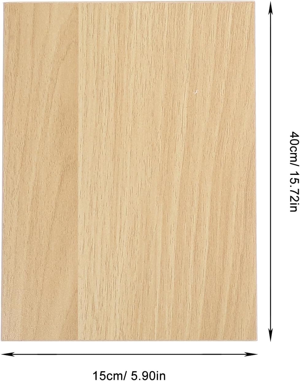 minkissy Wooden Floating Wall Shelf Rack Rectangular Wall-Mounted Storage Shelf in Light Walnut for Bedroom and Living Room Organization