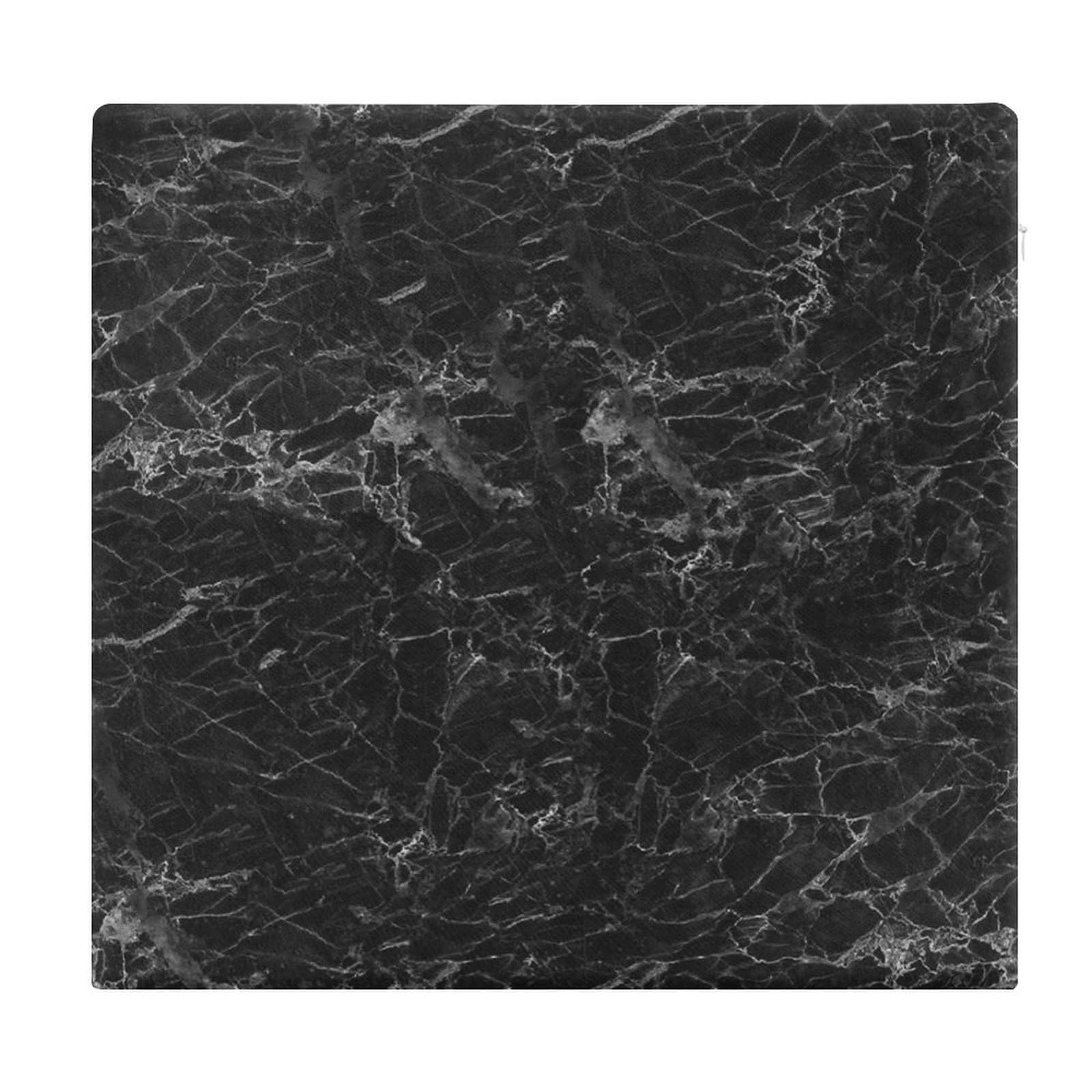 JZemdybill Chair Pad, Black Marble Seat Pad, Square Chair Cushion for Yoga Living Room Balcony