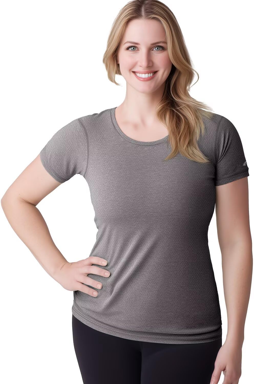 Zengjo Womens Athletic Tops Short Sleeve Slim Fitted Quick Dry Moisture Wicking Workout T-Shirt for Gym Running Yoga - Image 5