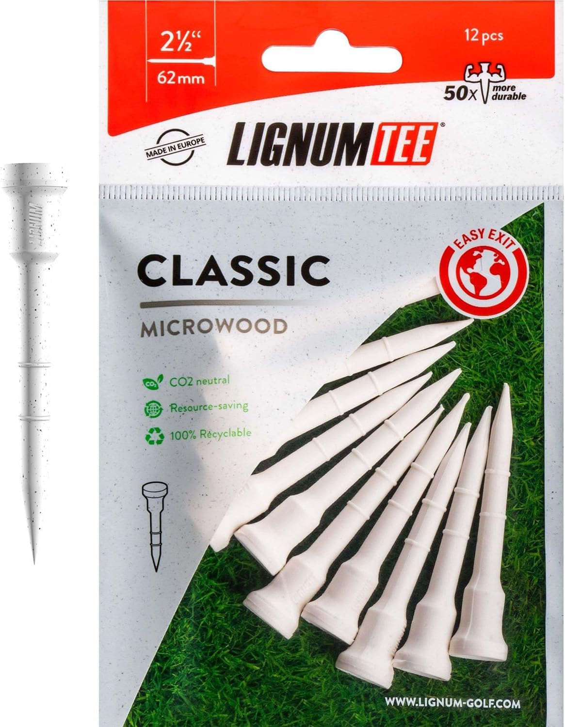 Unbreakable Microwood Golf Tees 50x More Durable/Adjustable Golf Tee/Innovative Wood Fiber and Natural Adhesives/Golf Tee, Golf Tees, Tees Golf, Golf Ball Tees