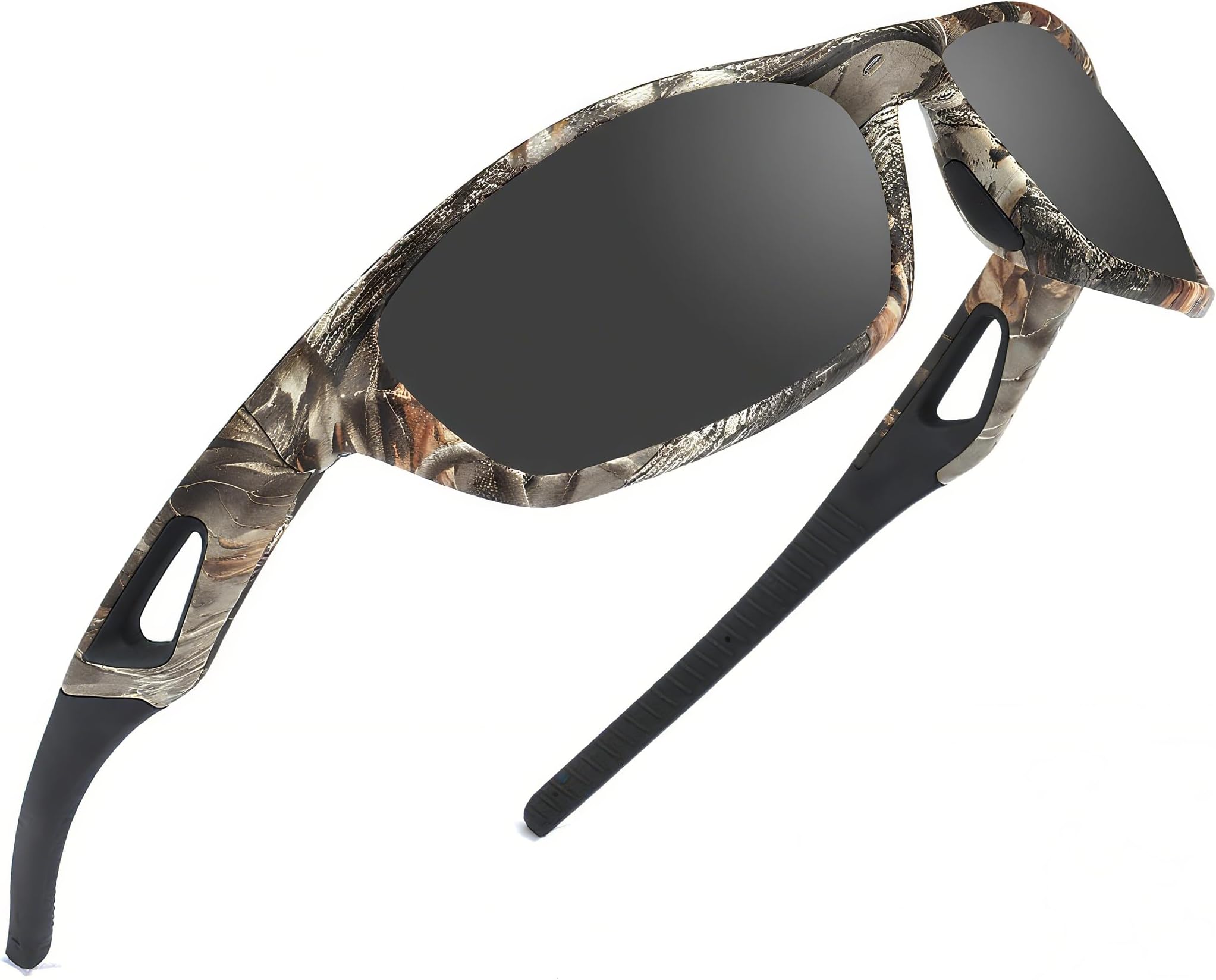 Camo Polarized Wrap-around Sport Sunglasses for Men Women UV400 Driving Fishing Hunting Sun Glasses