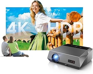 Smart Projector Decoding 4K,2300ANSI Daylight LED Projectors 1080P Native, Autofocus,WiFi6,Bluetooth,HDMI eARC/CEC, HDR10 Proyector for Home Theater Outdoor Movie Night Gaming Ceiling