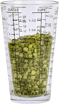 Kolder 26100 Mix N Measure Glass, Heavy Glass, Multi-Purpose Liquid and Dry Measuring Cup