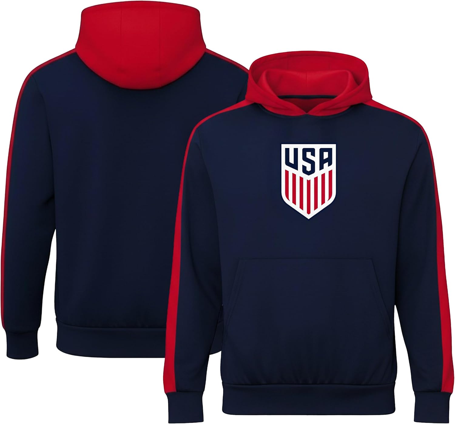 Icon Sports Officially Licensed US Soccer Federation Pullover Hoodie - Unisex Kids - Image 2