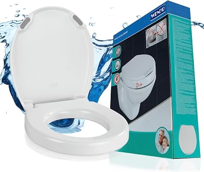 Wenko" Secura Comfort Toilet Seat, Duroplast White, 37 x 43.5 x 10 cm