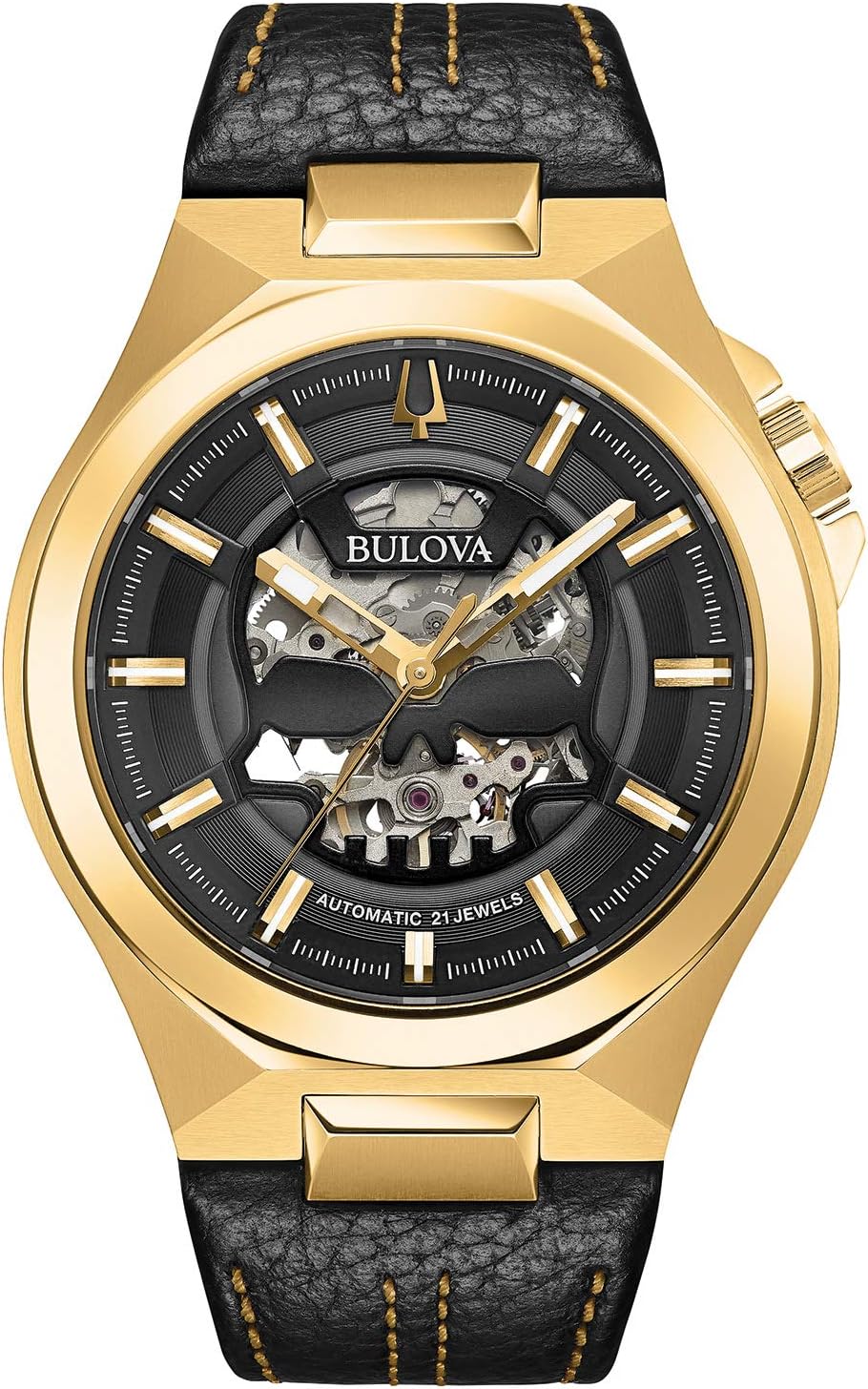 Bulova Maquina Automatic Men's Leather Strap Watch