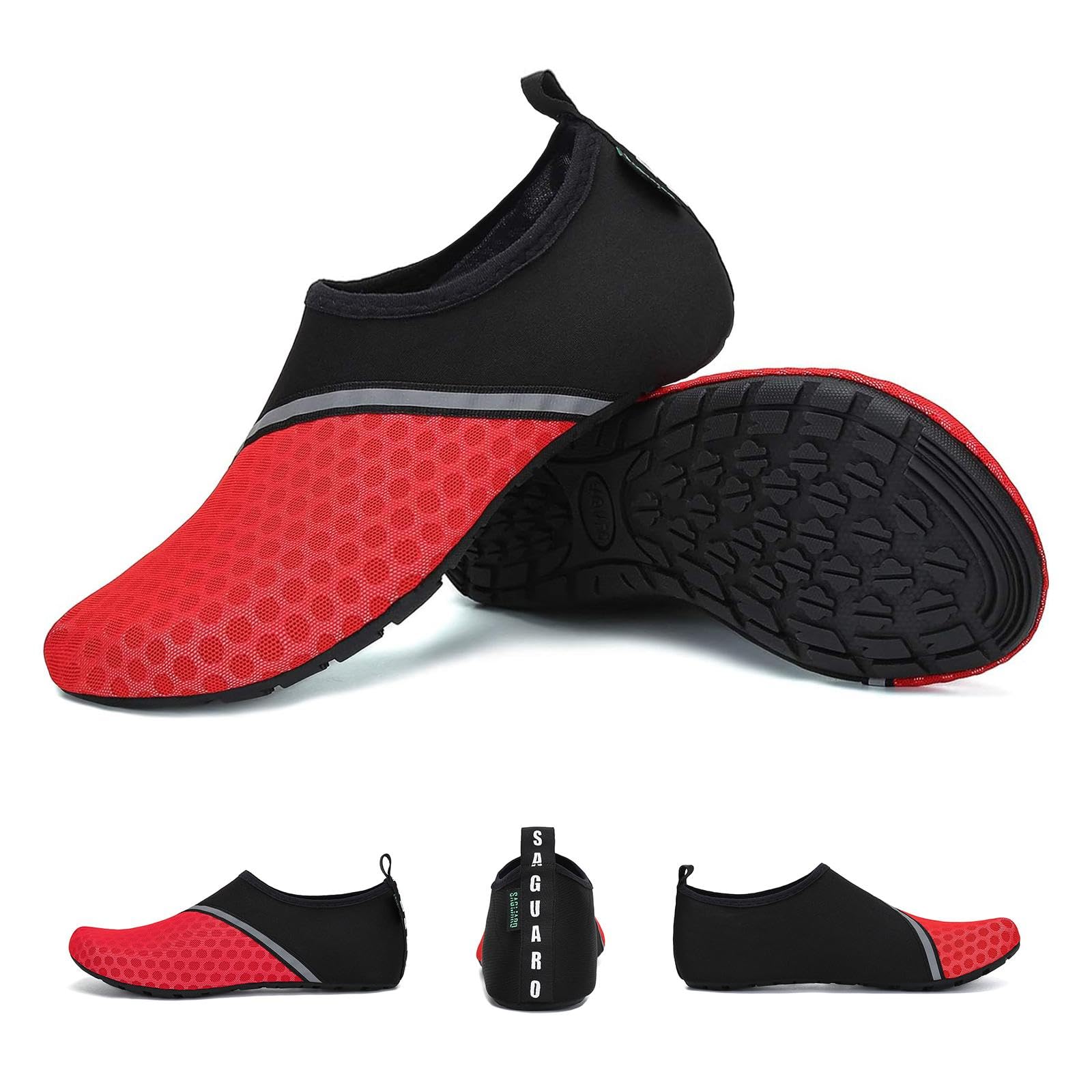 SAGUARO Escarpines Hombre Mujer Zapatillas de Agua Secado Rápido Antideslizantes Calzado Natación Surf Piscina Gr.36-47 EU