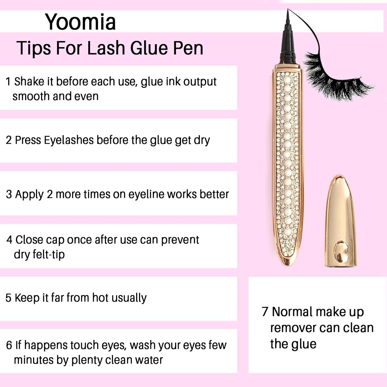 Lash Glue For False Lashes Clear Lash Glue Pen False Lash Adhesive Strong-hold Lash Glue Longlasting Lash Glue Easy Foolproof Application Touch-Up 0.63 Oz. : Beauty & Personal Care