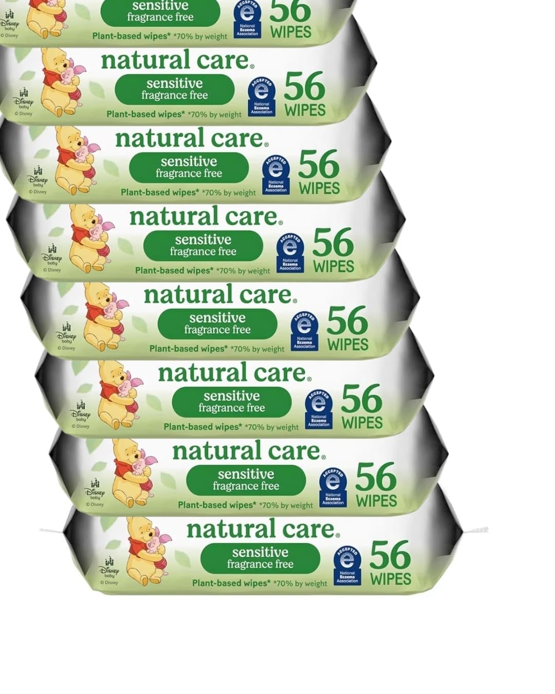 Sensitive Baby Wipes - Fragrance Free - Plant-Based - Natural Care 56 Count, 2 Pack