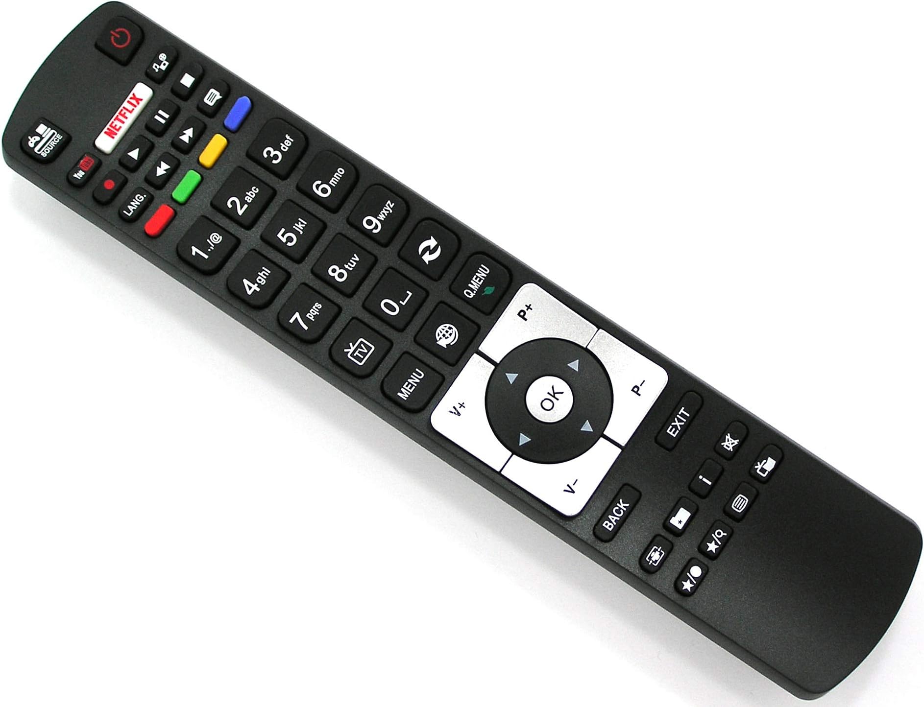 AlltroErsatz Fernbedienung for Telefunken TV | D32H289N4CWI | D32H289X4CWI | D39F275X4CW | D39F472N4CW | D40F282Y4CW | D40F286B4CW |