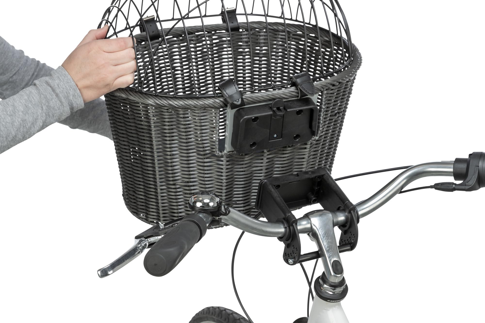 Trixie Cestino anteriore per bicicletta, 44 x 34 x 41 cm, Antracite, 2,04 kg