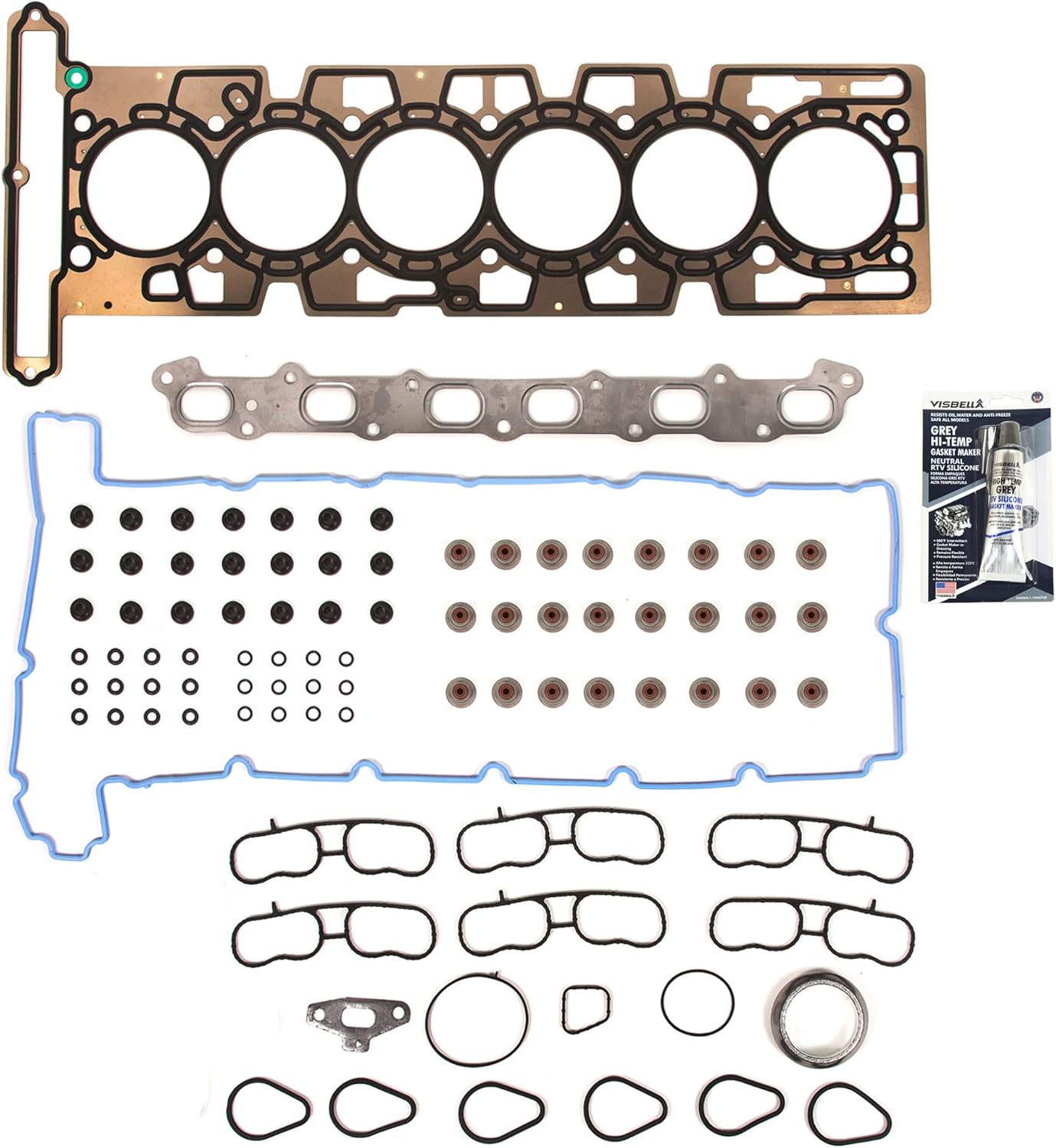 MA-4216908215 Head Gasket Set Compatible With/For 02-05 Buick Chevrolet GMC Isuzu Oldsmobile Saab 4.2 VIN S