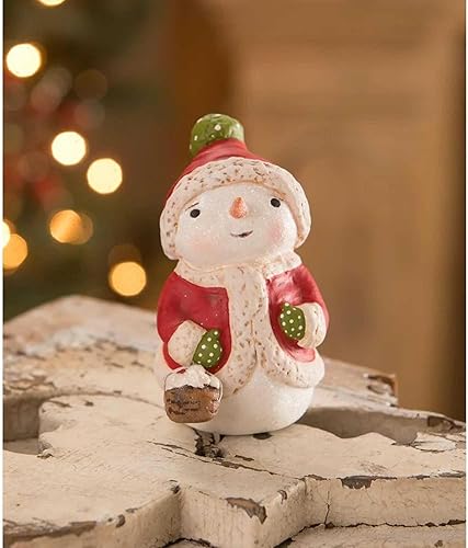 Miniatura 3 de Bethany Lowe Acurrucado en el abrigo de muñeco de nieve