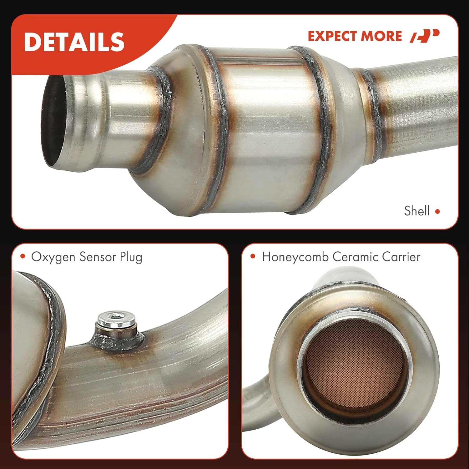 A-Premium Front Catalytic Converter Kit Direct-Fit Compatible with Chevrolet Silverado 1500 & GMC Sierra 1500, Yukon XL 1500 & Cadillac Escalade, Escalade ESV, Escalade EXT, 6.2L, E.P.A. Compliant
