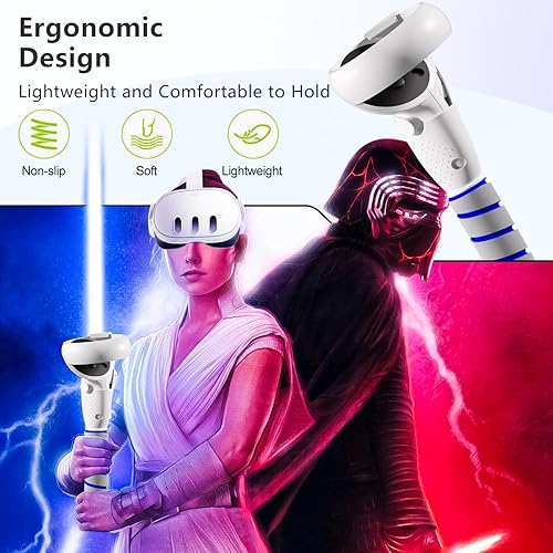 Miniatura 5 de 2 in 1 Long Arms & Handle Attachments Compatible with Oculus Quest 2 Hand Controllers, VR Gorilla Tag Long ArmsStick Extension Grips for Meta Quest