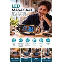 Modern Dijital LED Masa Saati Alarm  zellikli 12 24 Saat Se enekli S cakl k G stergeli Ekran